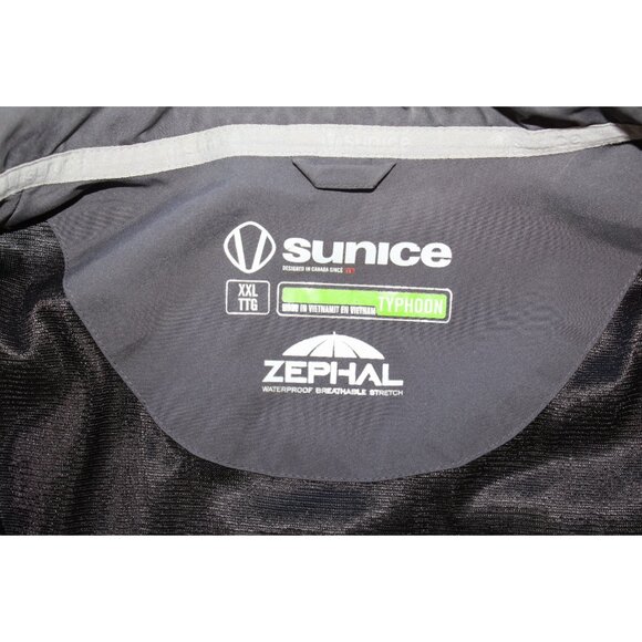 Sunice Typhoon Zephal Men's Gray Waterproof Zip Up Jacket Size XXL Reflective - Picture 10 of 12